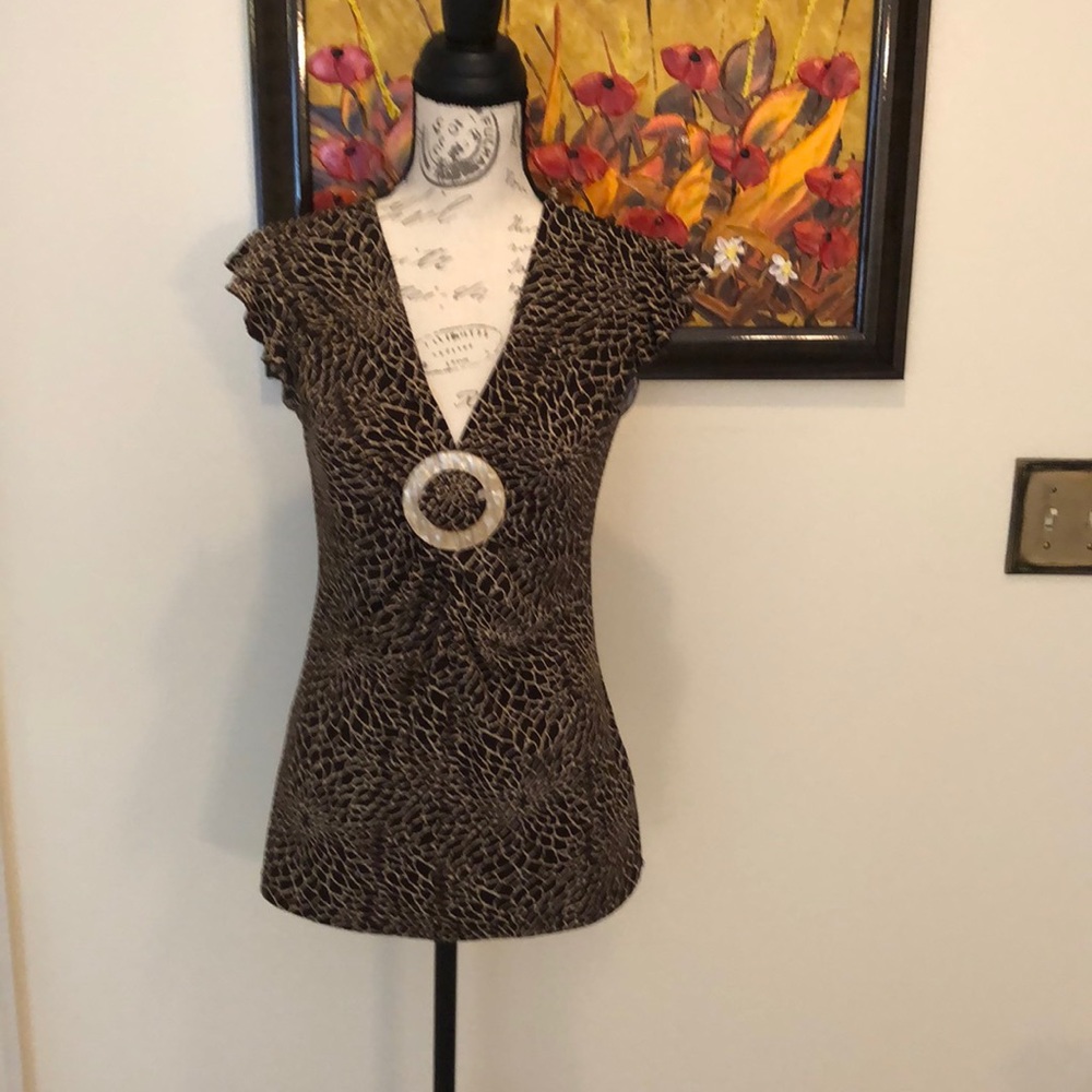 Creative Design Works leopard blouse